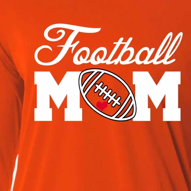 Love Football Mom Cute Gameday Cooling Performance Long Sleeve Crew