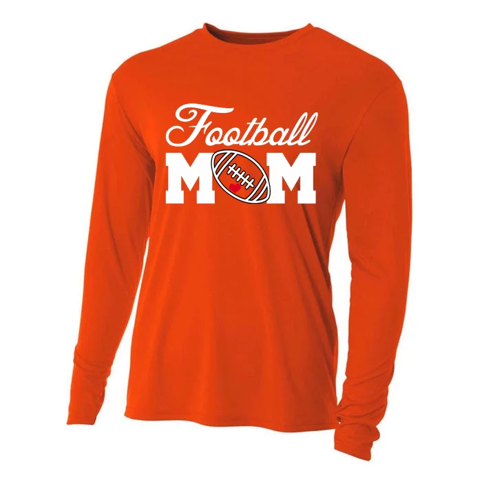 Love Football Mom Cute Gameday Cooling Performance Long Sleeve Crew