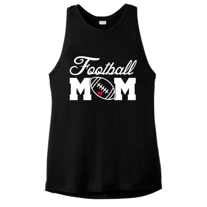 Love Football Mom Cute Gameday Ladies Tri-Blend Wicking Tank