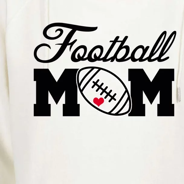 Love Football Mom Cute Gameday Womens Funnel Neck Pullover Hood