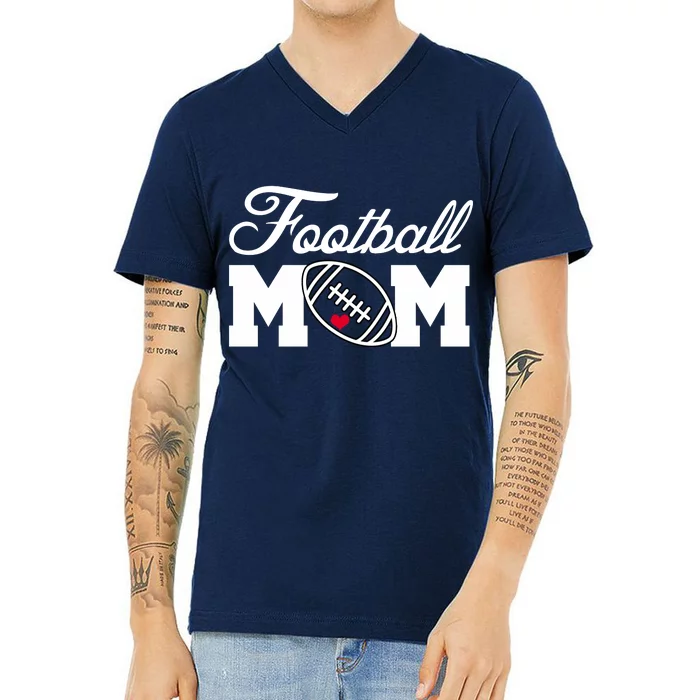 Love Football Mom Cute Gameday V-Neck T-Shirt