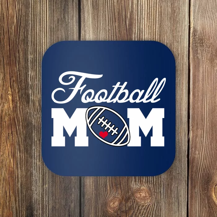 Love Football Mom Cute Gameday Coaster