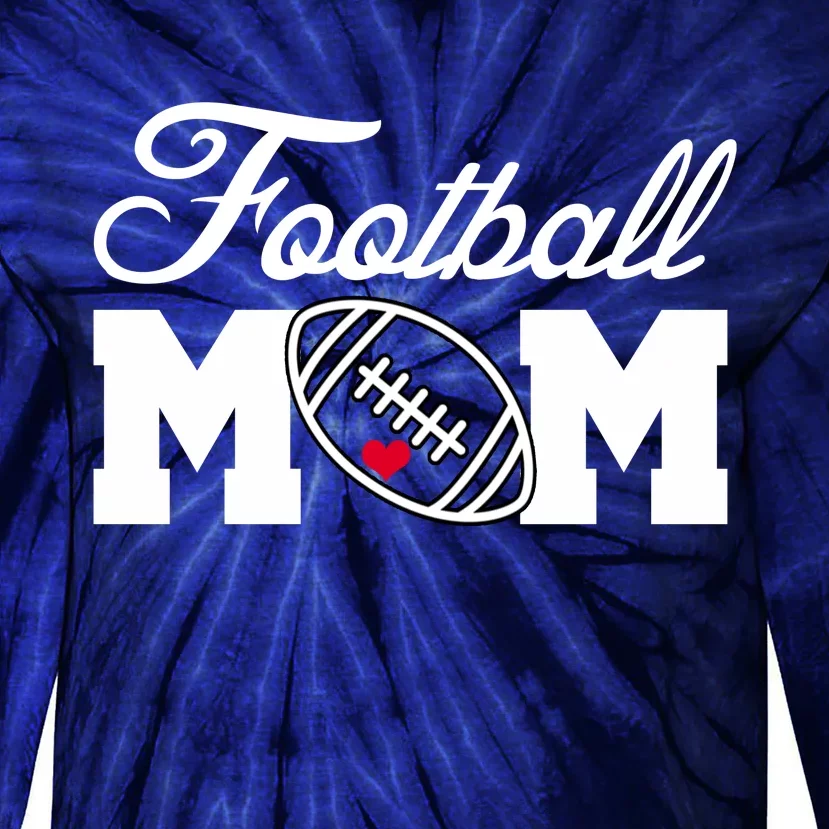 Love Football Mom Cute Gameday Tie-Dye Long Sleeve Shirt