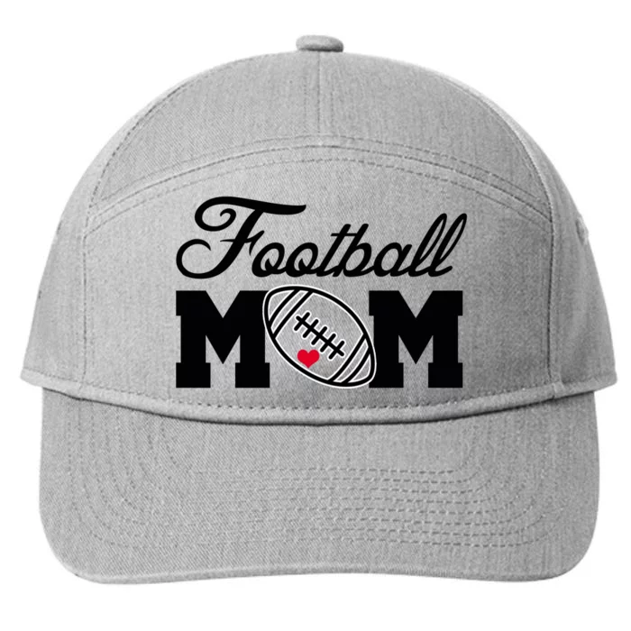 Love Football Mom Cute Gameday 7-Panel Snapback Hat