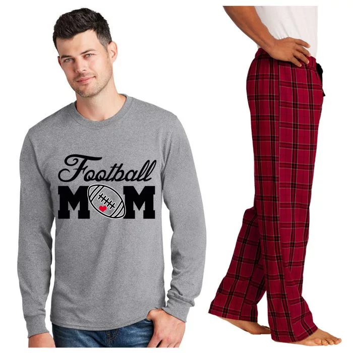 Love Football Mom Cute Gameday Long Sleeve Pajama Set