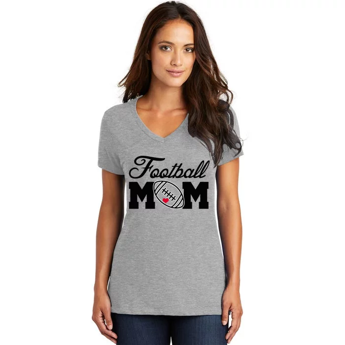 Love Football Mom Cute Gameday Women's V-Neck T-Shirt