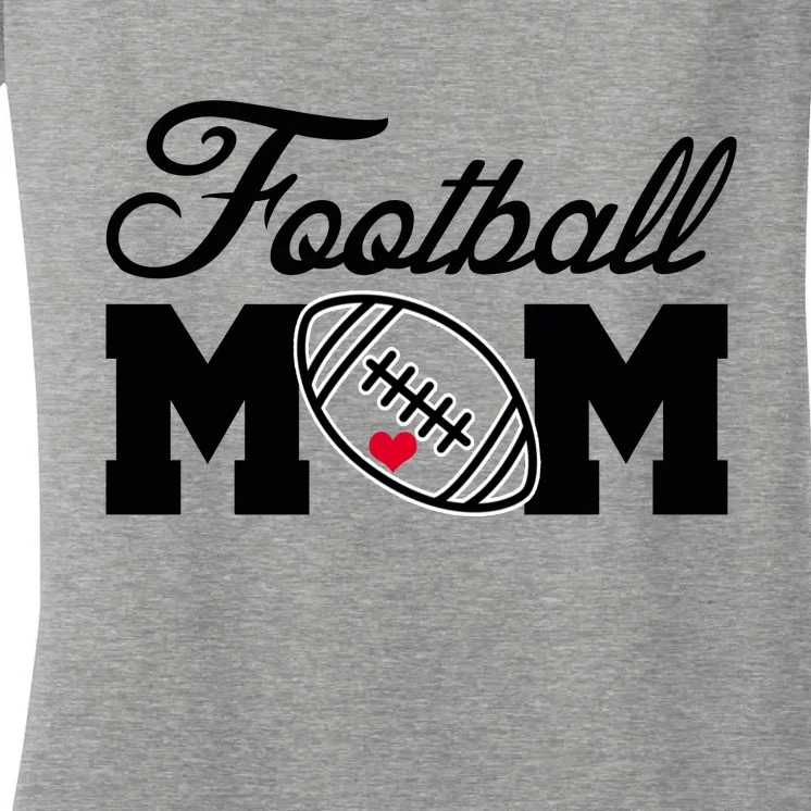 Love Football Mom Cute Gameday Women's V-Neck T-Shirt