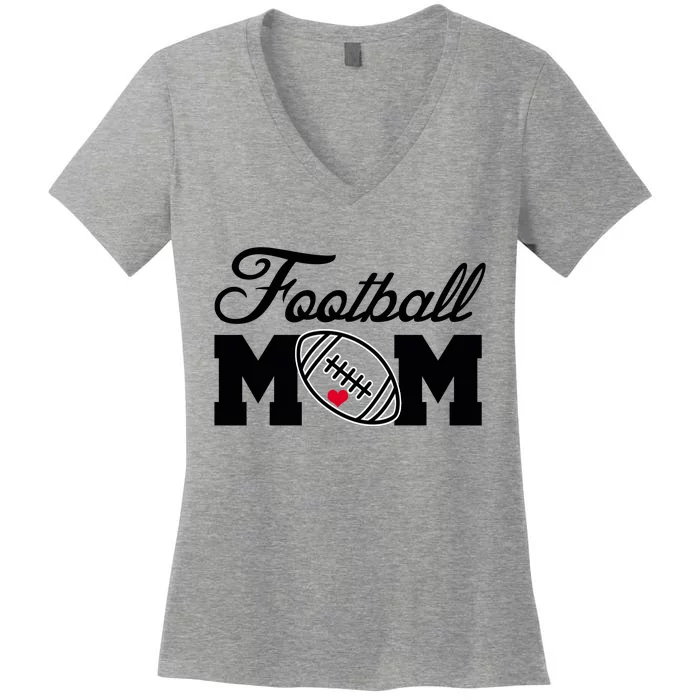 Love Football Mom Cute Gameday Women's V-Neck T-Shirt