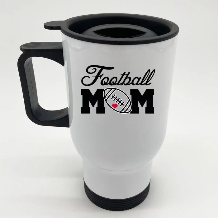 Love Football Mom Cute Gameday Front & Back Stainless Steel Travel Mug