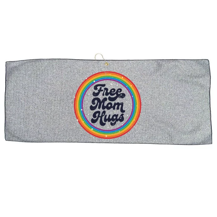 Lgbtq Free Mom Hugs Pride Lgbt Ally Rainbow MotherS Day Gift Large Microfiber Waffle Golf Towel