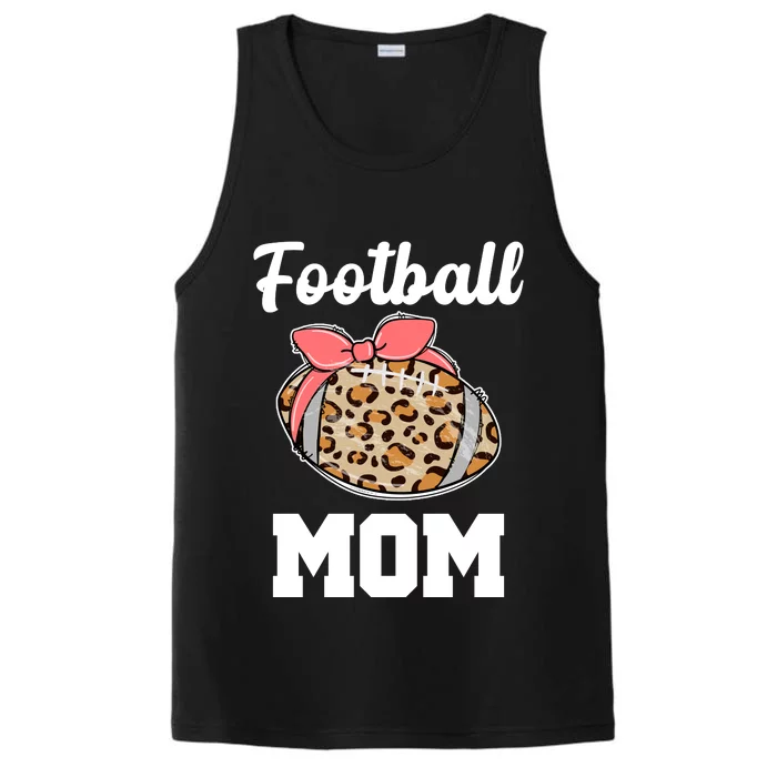 Leopard Football Mom Cute Gift Performance Tank