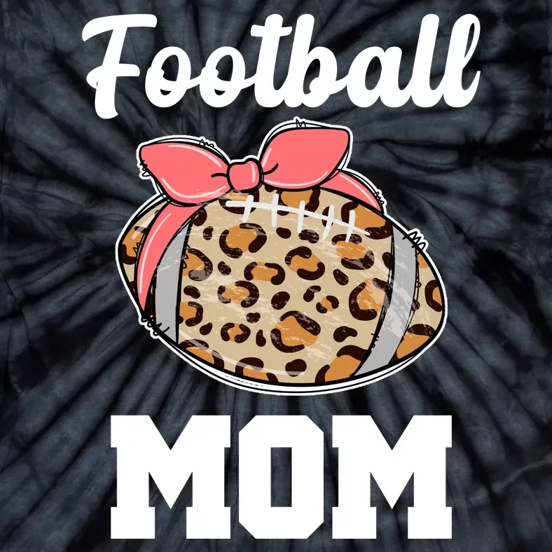 Leopard Football Mom Cute Gift Tie-Dye T-Shirt