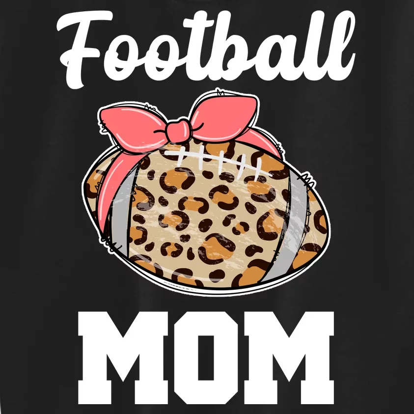 Leopard Football Mom Cute Gift Kids Sweatshirt