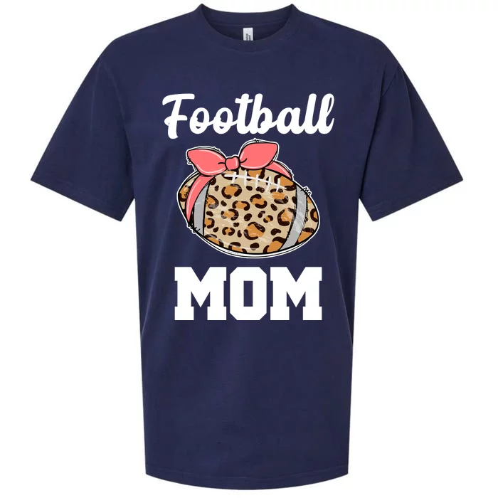 Leopard Football Mom Cute Gift Sueded Cloud Jersey T-Shirt