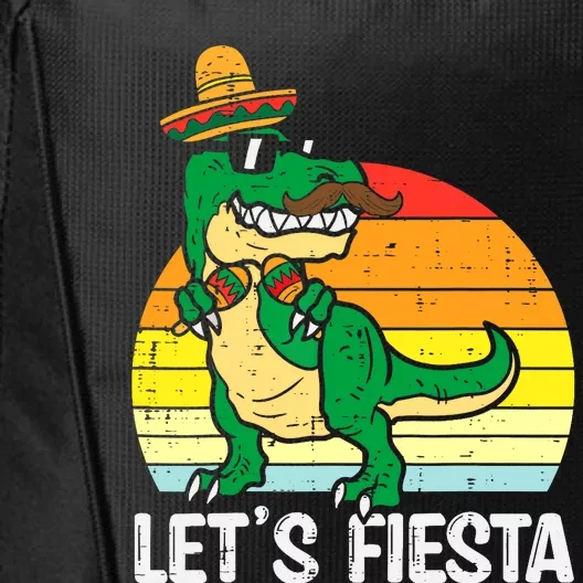 Let's Fiesta Mexican Dino Trex Cinco De Mayo Boy City Backpack