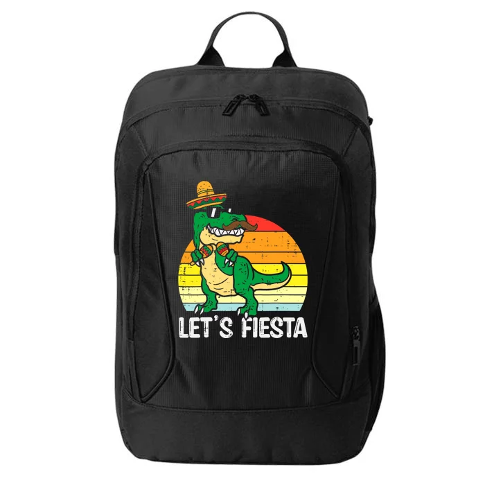 Let's Fiesta Mexican Dino Trex Cinco De Mayo Boy City Backpack