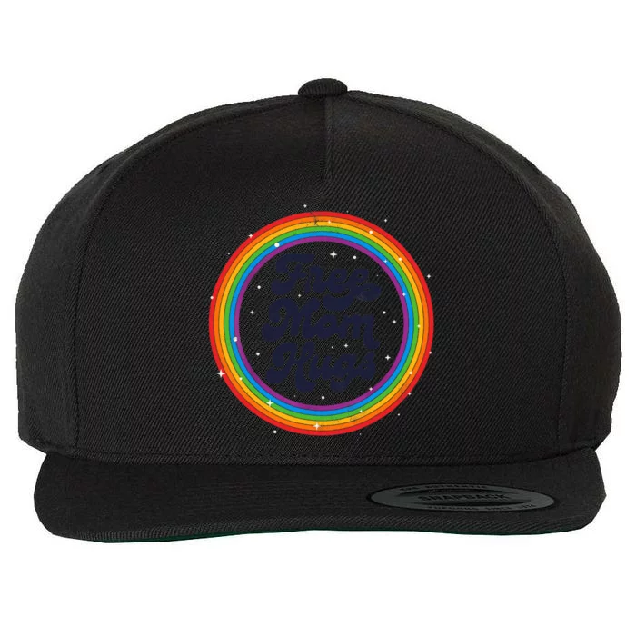 Lgbtq Free Mom Hugs Gay Pride Lgbt Ally Rainbow Mothers Day Gift Wool Snapback Cap