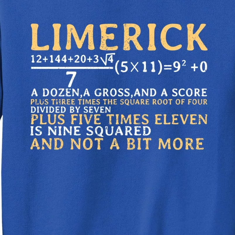 Limerick Funny Math Joke Mathematics Teacher Science Poem Gift Sweatshirt