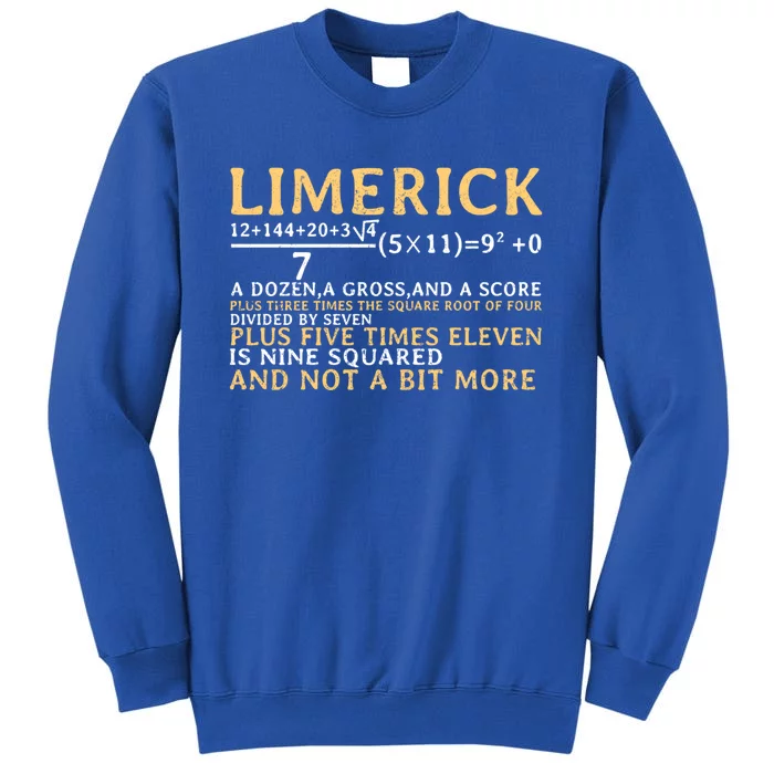 Limerick Funny Math Joke Mathematics Teacher Science Poem Gift Sweatshirt