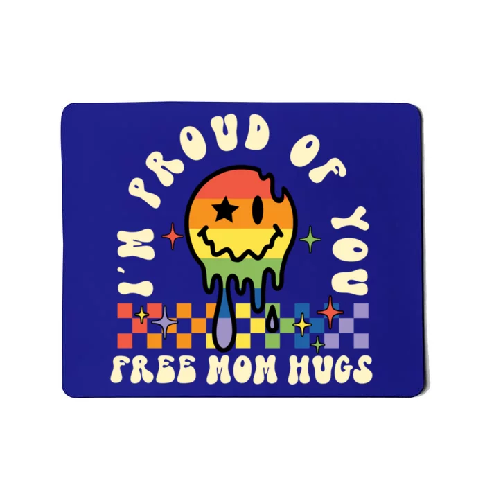 Lgbtq Free Mom Hugs Pride Month Lgbt Retro Groovy Great Gift Mousepad