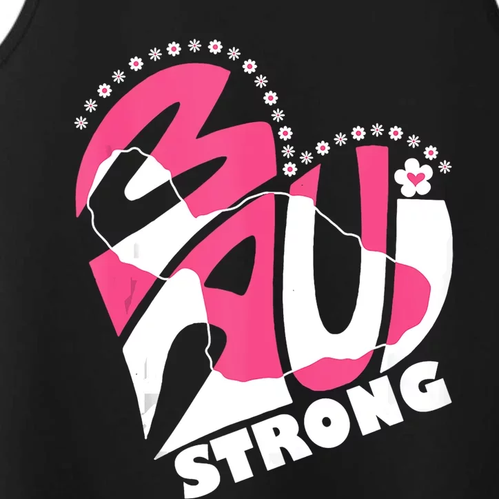 Love For Maui Hawaii Heart Flowers Ocean Beaches Strong Performance Tank