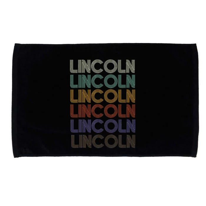 Lincoln First Name Retro Pattern Vintage Stylet Microfiber Hand Towel