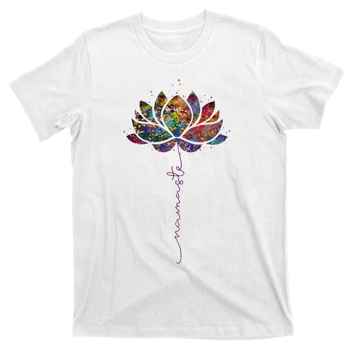 Lotus Flower Namaste Yoga Watercolor Meditation Zen Bohemian T-Shirt