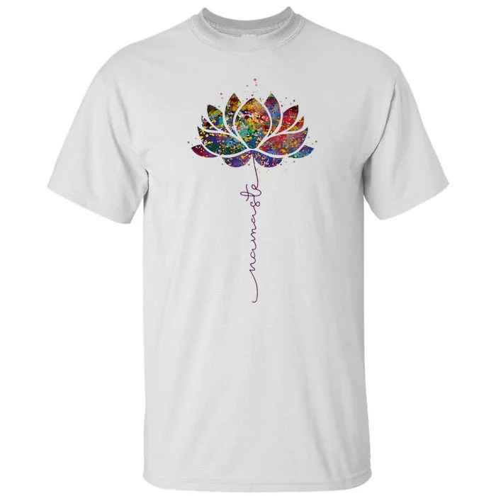 Lotus Flower Namaste Yoga Watercolor Meditation Zen Bohemian Tall T-Shirt