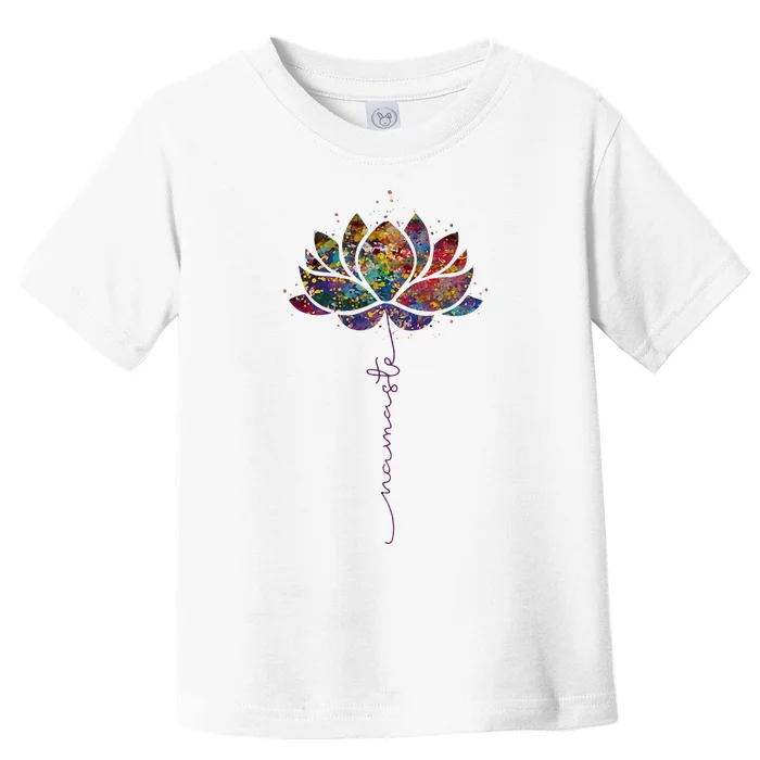 Lotus Flower Namaste Yoga Watercolor Meditation Zen Bohemian Toddler T-Shirt