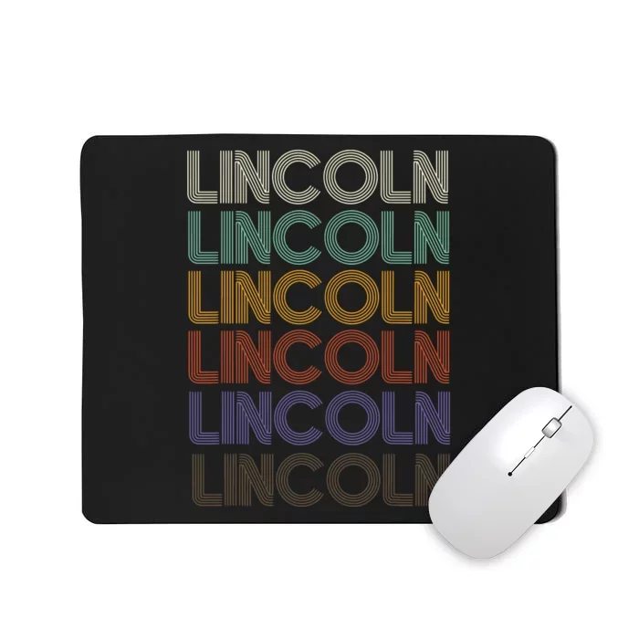 Lincoln First Name Retro Pattern Vintage Stylet Mousepad