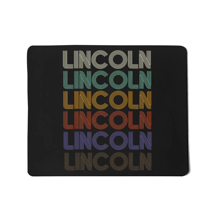 Lincoln First Name Retro Pattern Vintage Stylet Mousepad