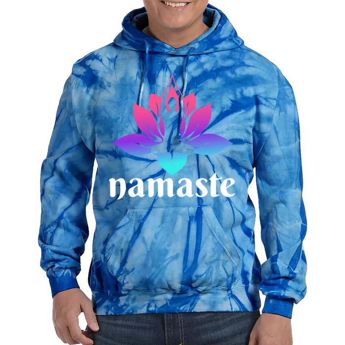 Lotus Flower Namaste Yoga Gift Tie Dye Hoodie