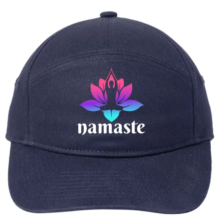 Lotus Flower Namaste Yoga Gift 7-Panel Snapback Hat