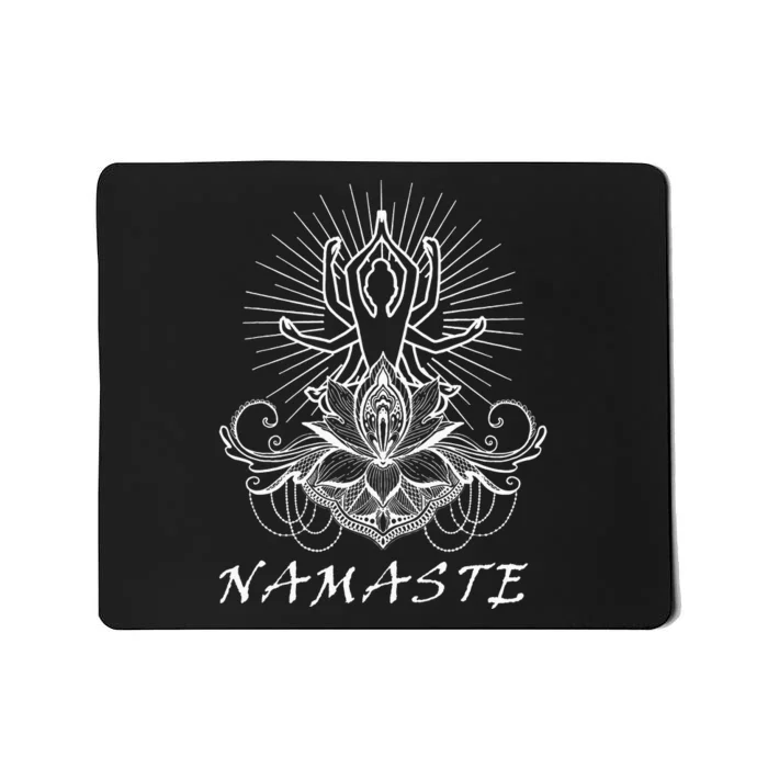 Lotus Flower Namaste Yoga Watercolor Meditation Zen Mousepad