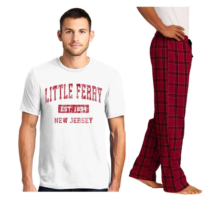 Little Ferry New Jersey Nj Vintage Sports Design Pajama Set