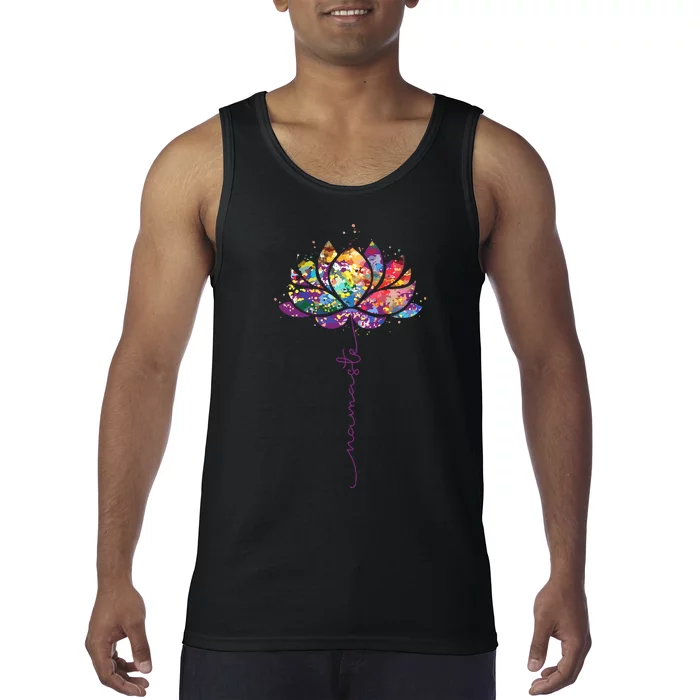 Lotus Flower Namaste Yoga Watercolor Meditation Zen Bohemian Tank Top Tank Top