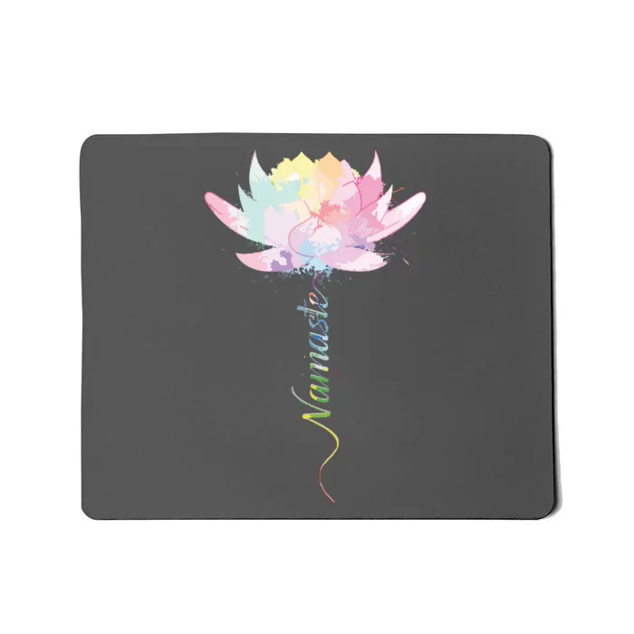 Lotus Flower Namaste Yoga Watercolor Meditation Zen Bohemian Mousepad