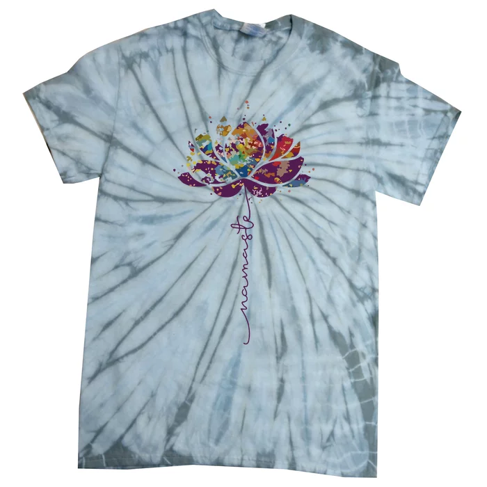 Lotus Flower Namaste Yoga Watercolor Meditation Zen Bohemian Tie-Dye T-Shirt