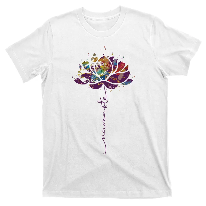 Lotus Flower Namaste Yoga Watercolor Meditation Zen Bohemian T-Shirt