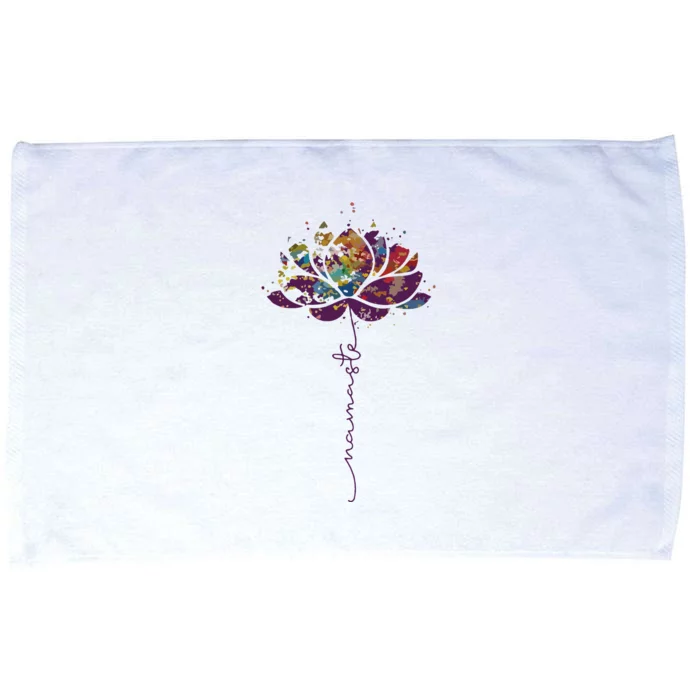 Lotus Flower Namaste Yoga Watercolor Meditation Zen Bohemian Microfiber Hand Towel