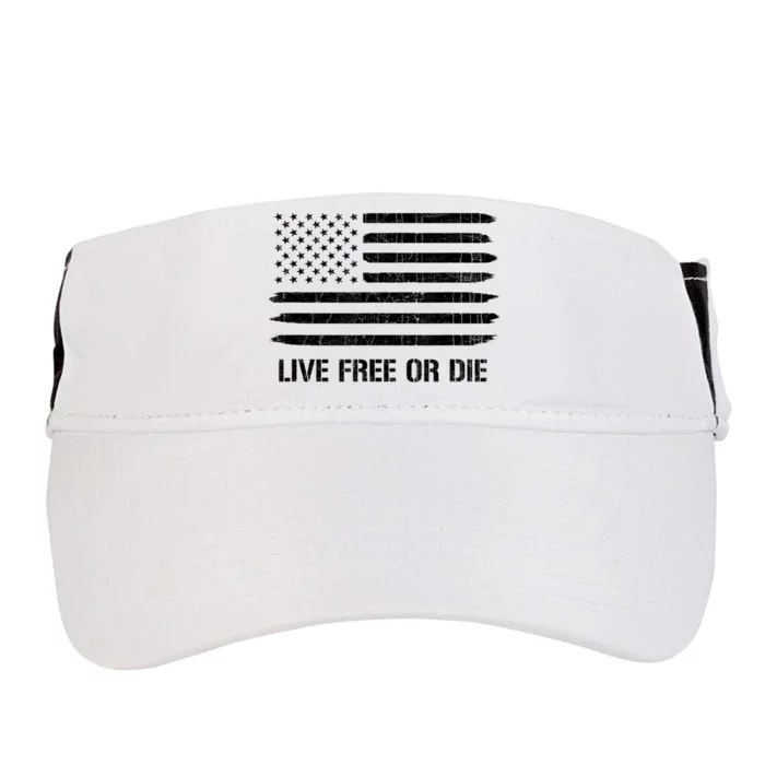 Live Free Or Die 2nd Amendment American Flag Adult Drive Performance Visor