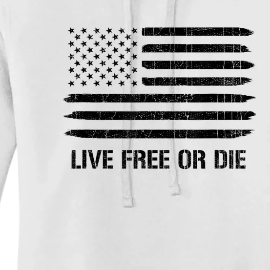 Live Free Or Die 2nd Amendment American Flag Women's Pullover Hoodie