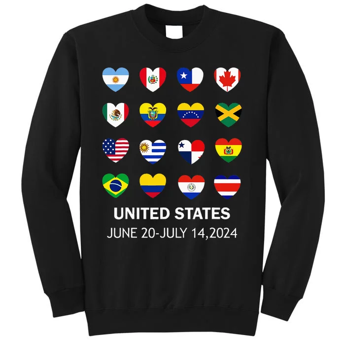 List Flag Of Countries In Copa United States Of America 2024 Tall Sweatshirt