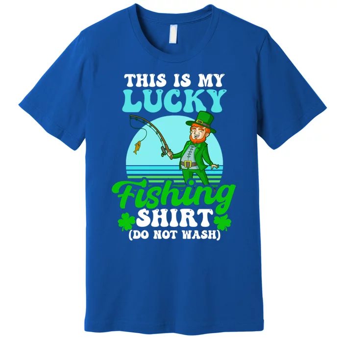 Lucky Fishing Outfit Design St Patricks Fishing Great Gift Premium T-Shirt