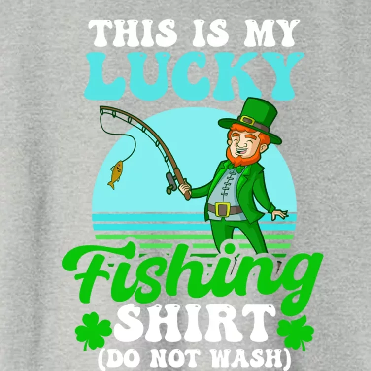 Lucky Fishing Outfit Design St Patricks Fishing Great Gift Women's Crop Top Tee