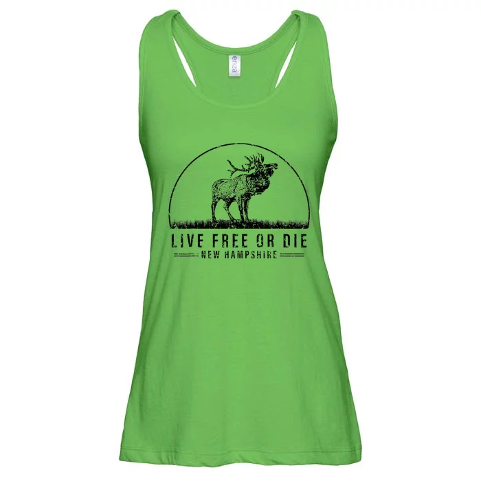 Live Free Or Die New Hampshire Nature Vintage Ladies Essential Flowy Tank