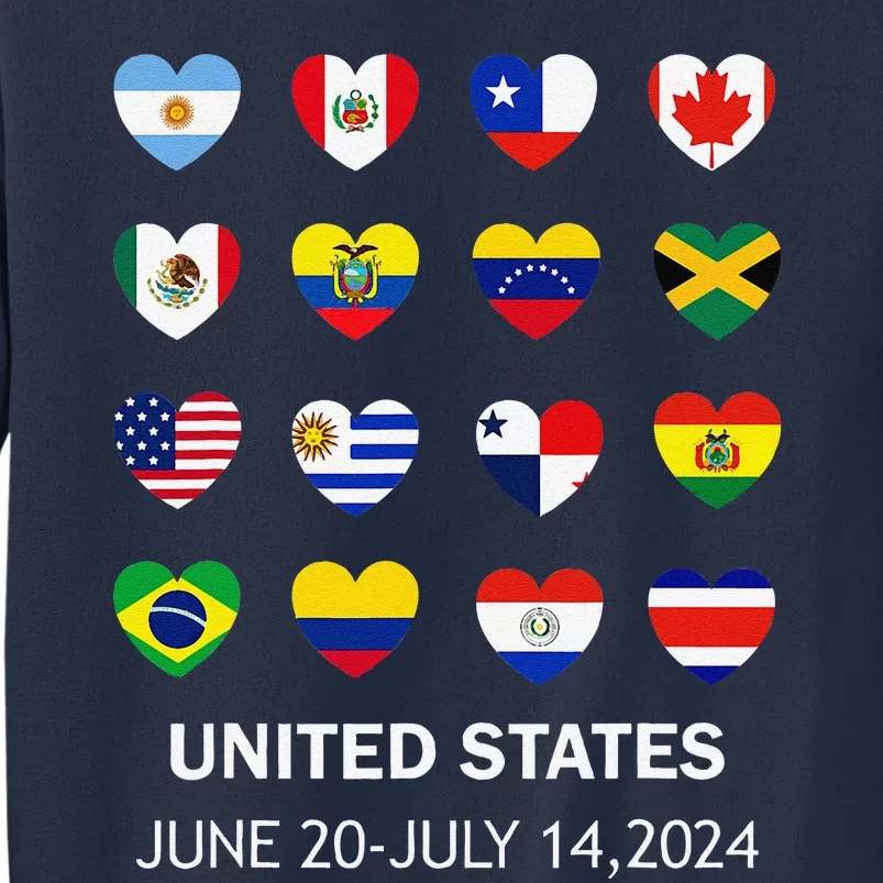 List Flag Of Countries In Copa United States Of America 2024 Sweatshirt