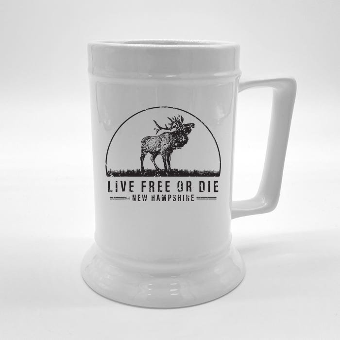 Live Free Or Die New Hampshire Nature Vintage Front & Back Beer Stein