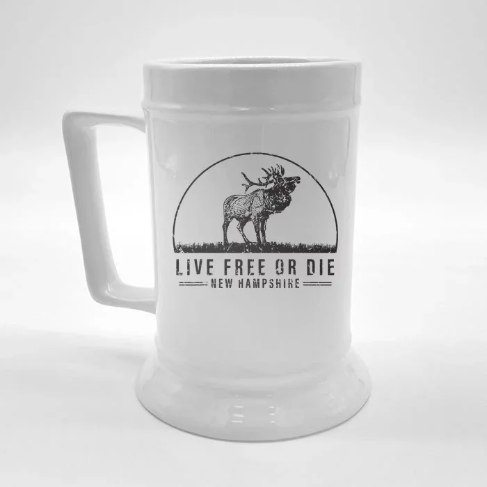 Live Free Or Die New Hampshire Nature Vintage Front & Back Beer Stein