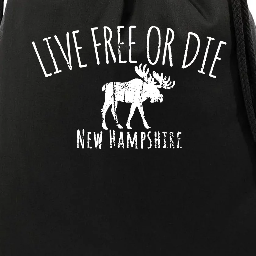 Live Free Or Die New Hampshire Drawstring Bag